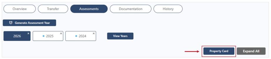 Property Card System Create and manage parcel assessments