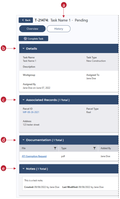View and manage tasks